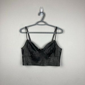 Dynamite Faux Leather Bralette Top Medium